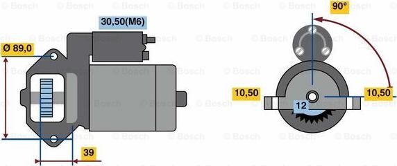 BOSCH 0 001 109 387 - Starteris ps1.lv