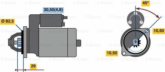 BOSCH 0 001 109 331 - Starteris ps1.lv