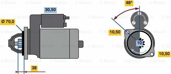 BOSCH 0 001 109 377 - Starteris ps1.lv