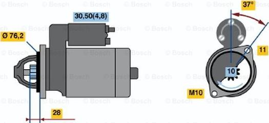 BOSCH 0 001 109 319 - Starteris ps1.lv