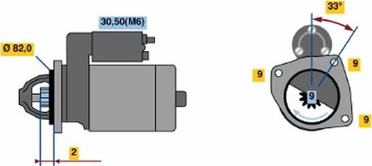 BOSCH 0 001 109 267 - Starteris ps1.lv