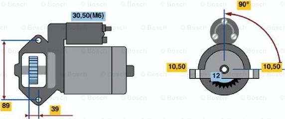 BOSCH 0 001 109 205 - Starteris ps1.lv