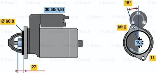 BOSCH 0 001 109 275 - Starteris ps1.lv