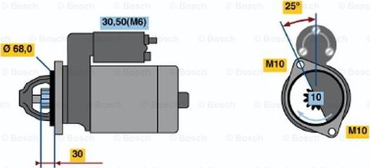 BOSCH 0 001 109 271 - Starteris ps1.lv