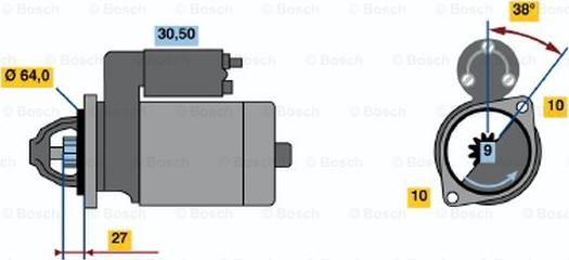 BOSCH 0 001 106 409 - Starteris ps1.lv