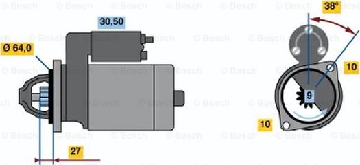 BOSCH 0 001 106 403 - Starteris ps1.lv