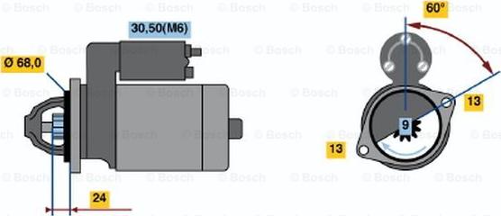 BOSCH 0 001 106 027 - Starteris ps1.lv