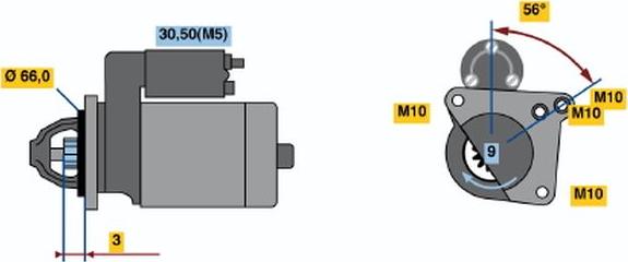 BOSCH 0001106022 - Starteris ps1.lv