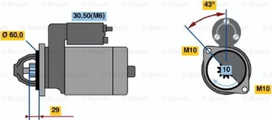 BOSCH 0 986 021 310 - Starteris ps1.lv