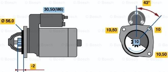 BOSCH 0 001 108 411 - Starteris ps1.lv