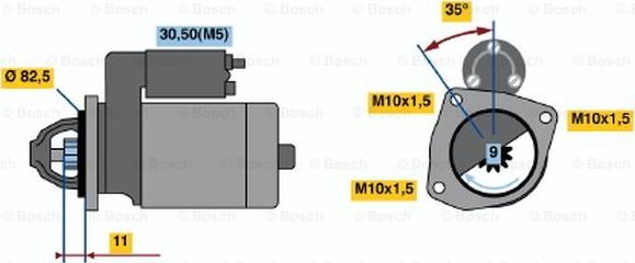 BOSCH 0 001 108 070 - Starteris ps1.lv