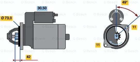 BOSCH 0 001 108 144 - Starteris ps1.lv