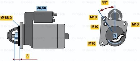 BOSCH 0 001 108 143 - Starteris ps1.lv