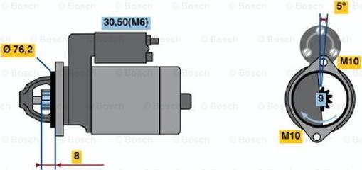 BOSCH 0 001 108 156 - Starteris ps1.lv