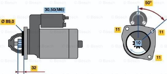 BOSCH 0 001 108 111 - Starteris ps1.lv