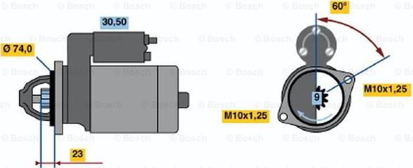 BOSCH 0 001 108 118 - Starteris ps1.lv