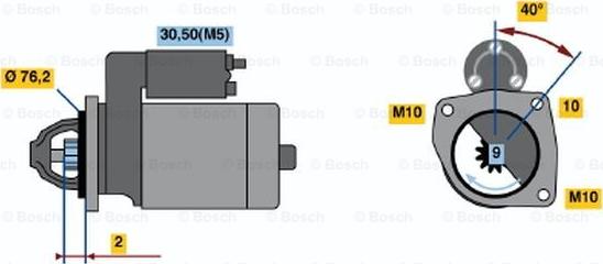 BOSCH 0 001 108 189 - Starteris ps1.lv