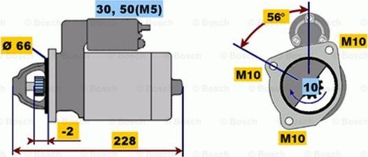 BOSCH 0 001 108 183 - Starteris ps1.lv