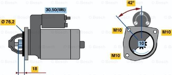 BOSCH 0 001 108 139 - Starteris ps1.lv