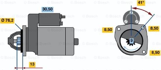 BOSCH 0 001 108 136 - Starteris ps1.lv