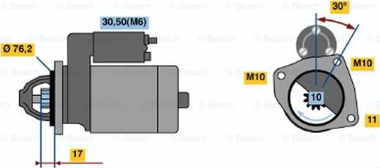 BOSCH 0 001 108 121 - Starteris ps1.lv