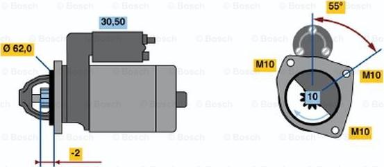 BOSCH 0 001 108 128 - Starteris ps1.lv