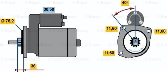 BOSCH 0 001 108 127 - Starteris ps1.lv