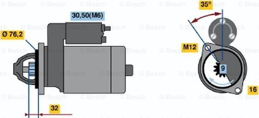 BOSCH 0 001 108 200 - Starteris ps1.lv