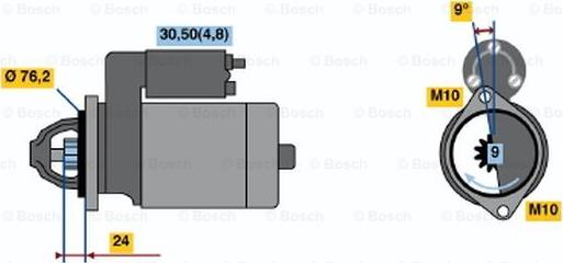 BOSCH 0 001 108 211 - Starteris ps1.lv