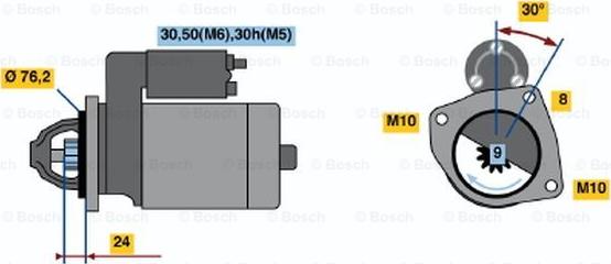 BOSCH 0 001 108 230 - Starteris ps1.lv