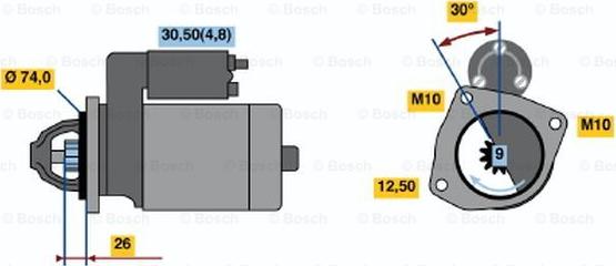 BOSCH 0 001 108 237 - Starteris ps1.lv