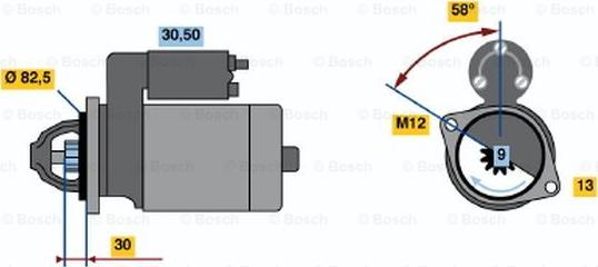 BOSCH 0 001 108 220 - Starteris ps1.lv