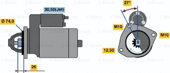 BOSCH 0 001 108 228 - Starteris ps1.lv