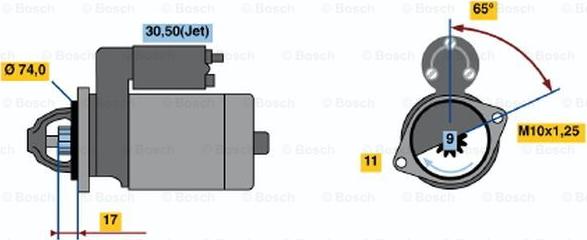 BOSCH 0 001 107 448 - Starteris ps1.lv