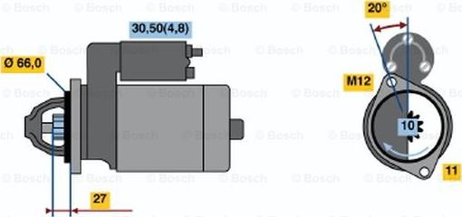 BOSCH 0 001 107 452 - Starteris ps1.lv