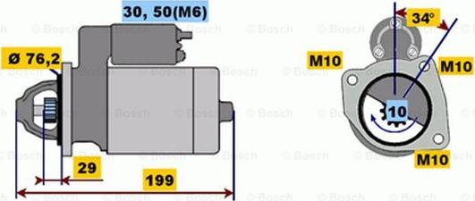 BOSCH 0 001 107 407 - Starteris ps1.lv