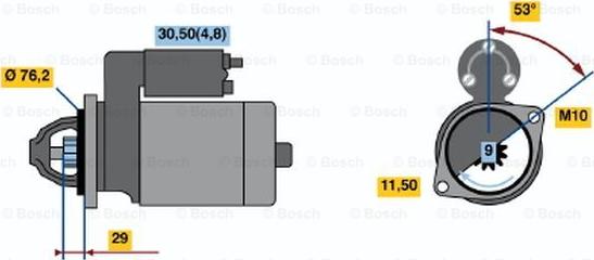 BOSCH 0 001 107 423 - Starteris ps1.lv