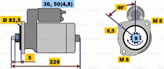 BOSCH 0 001 107 094 - Starteris ps1.lv