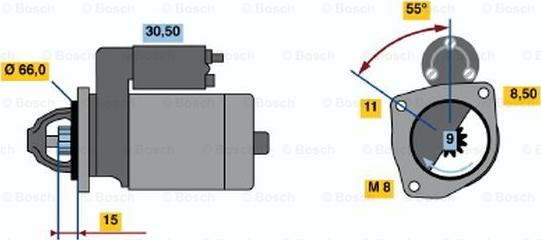 BOSCH 0 001 107 097 - Starteris ps1.lv