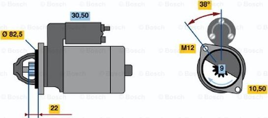 BOSCH 0 001 107 044 - Starteris ps1.lv