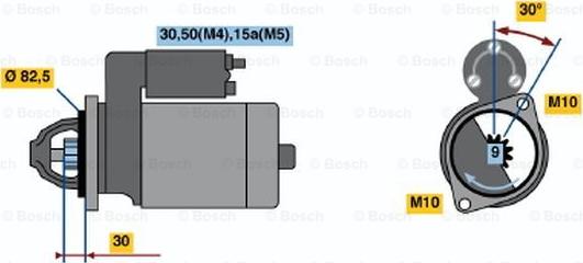 BOSCH 0 001 107 048 - Starteris ps1.lv