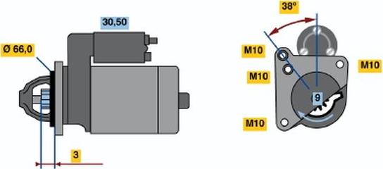 BOSCH 0 001 107 047 - Starteris ps1.lv