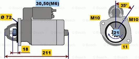 BOSCH 0 001 107 059 - Starteris ps1.lv