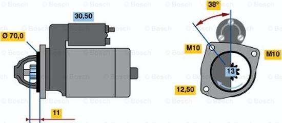 BOSCH 0 001 107 064 - Starteris ps1.lv