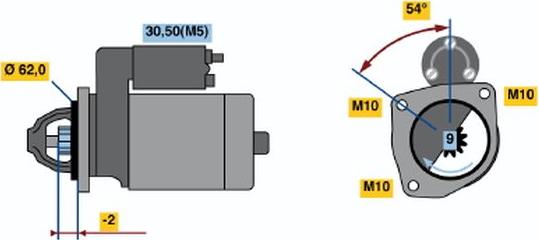 BOSCH 0001107063 - Starteris ps1.lv