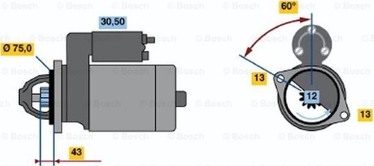 BOSCH 0 001 107 080 - Starteris ps1.lv