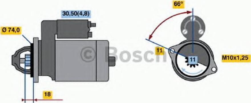 BOSCH 0 001 107 088 - Starteris ps1.lv