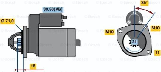 BOSCH 0 001 107 082 - Starteris ps1.lv