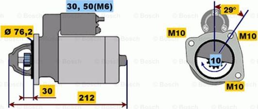 BOSCH 0 001 107 087 - Starteris ps1.lv