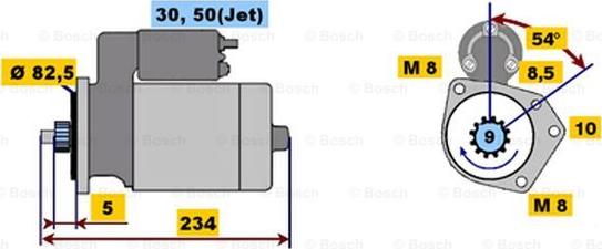 BOSCH 0 001 107 025 - Starteris ps1.lv